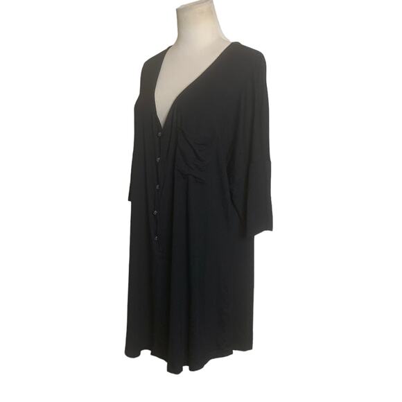 Ekouaer short sleeves 1/2 button mini dress size XXL - Picture 6 of 10